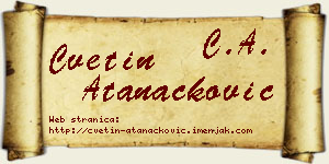 Cvetin Atanacković vizit kartica